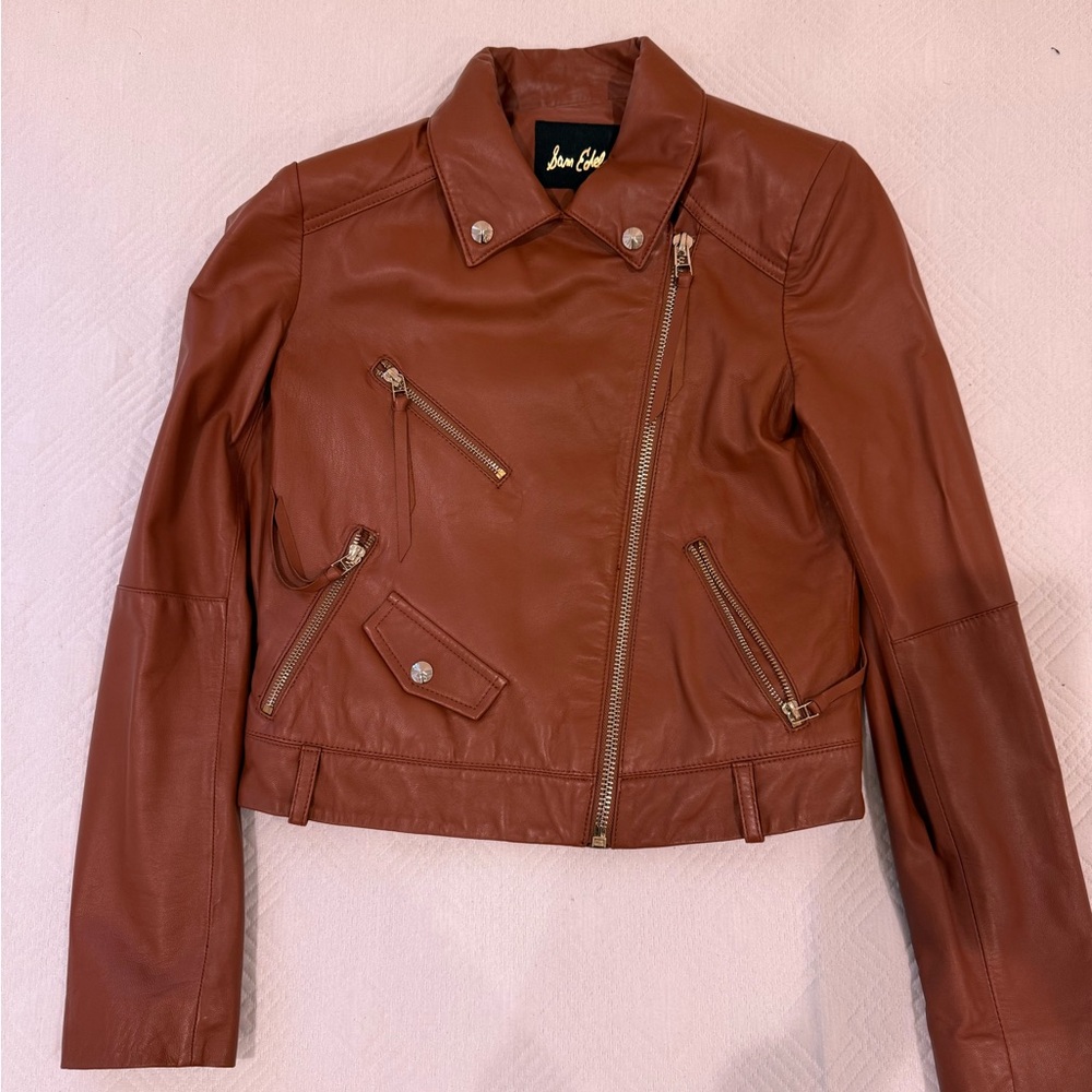 Sam Edelman Chestnut Leather Jacket